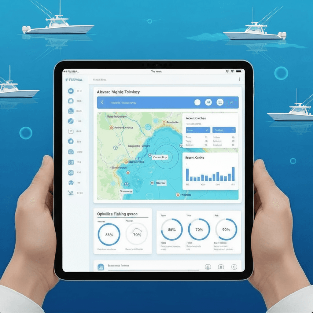 Marine software solutions for fishing and boating industries - Technical Angler platform dashboard